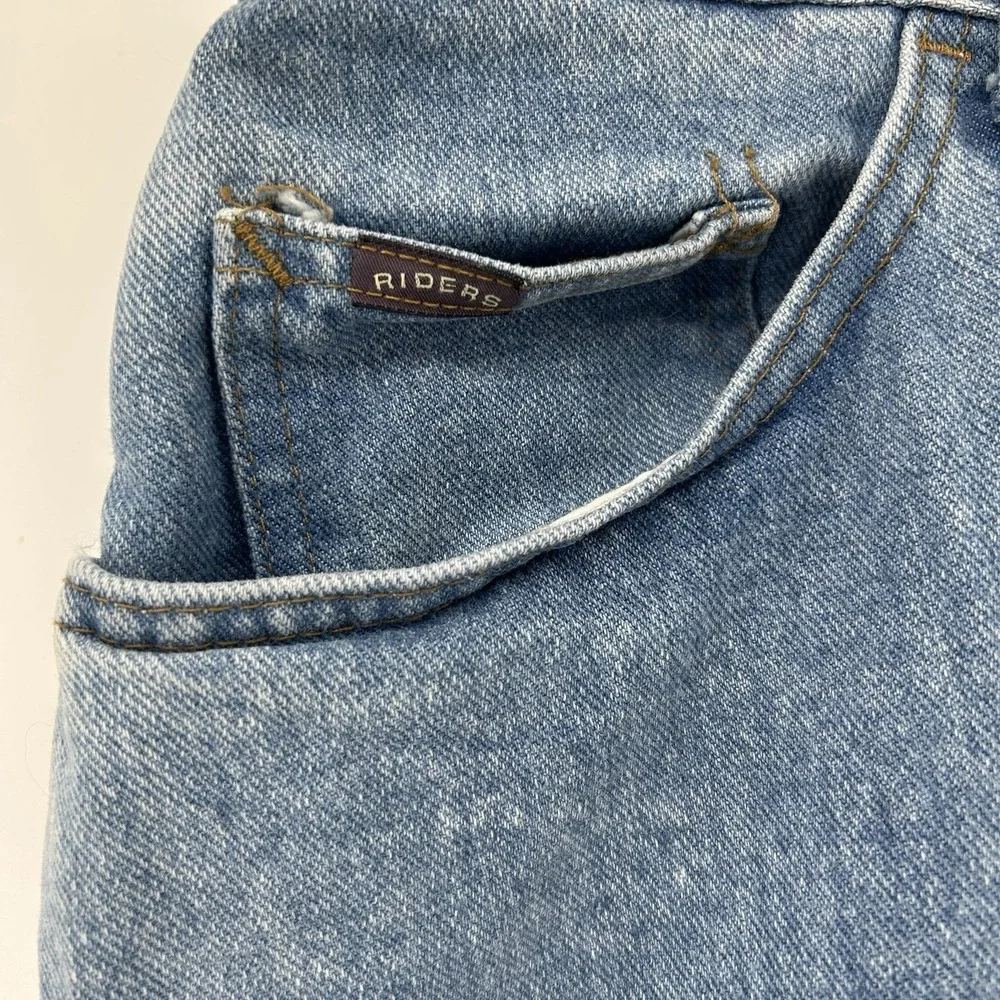 Riders by Lee Womens 24W High Rise Relaxed‎ Fit Medium Wash Jeans Americana Vtg